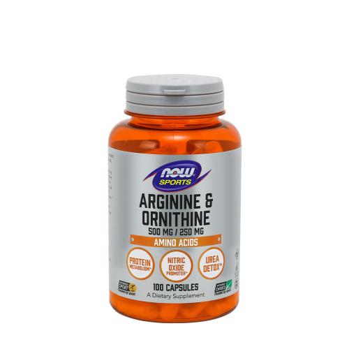 Now Foods Arginine & Ornithine 500/250mg (100 Kapseln)