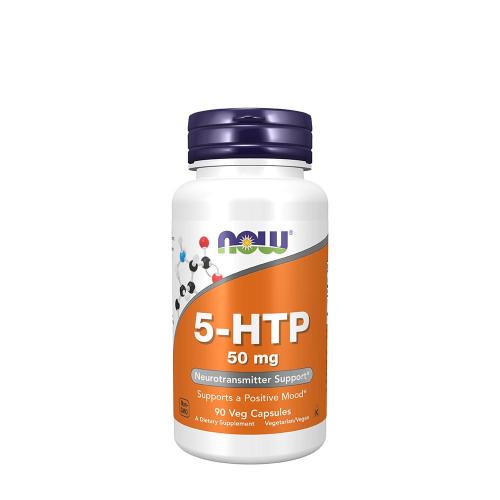 Now Foods 5 HTP 50 mg - 5-Hydroxytryptophan Kapsel (90 veg.Kapseln)