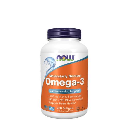 Now Foods Omega-3, Molecularly Distilled (200 Weichkapseln)