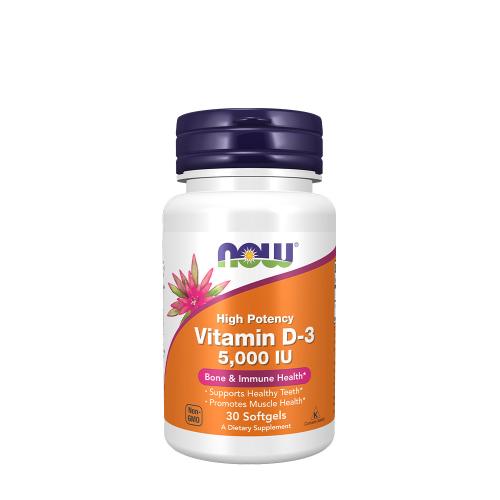 Now Foods Vitamin D-3 5,000 IU (30 Weichkapseln)