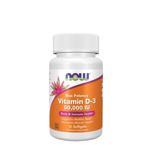 Now Foods Vitamin D-3 50,000 IU (12 Weichkapseln)