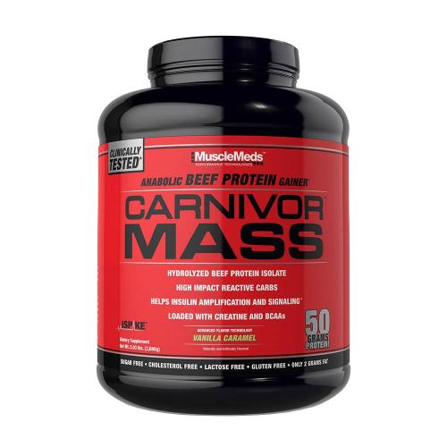 MuscleMeds Carnivor™ Mass 100% Beef Protein Mass Gainer (2668 g, Vanille Karamell)