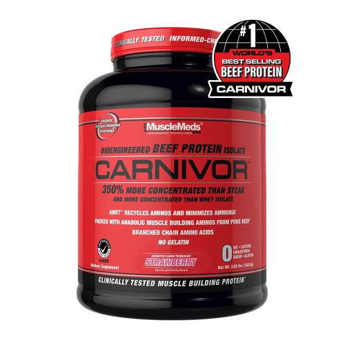 MuscleMeds Carnivor™ 100% Beef Protein (1624 g, Erdbeere)