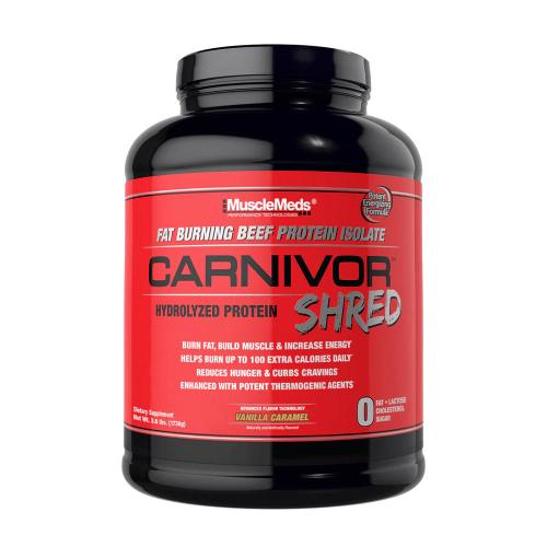 MuscleMeds Carnivor Shred 100% Beef Protein + Fat Burn (1736 g, Vanille Karamell)