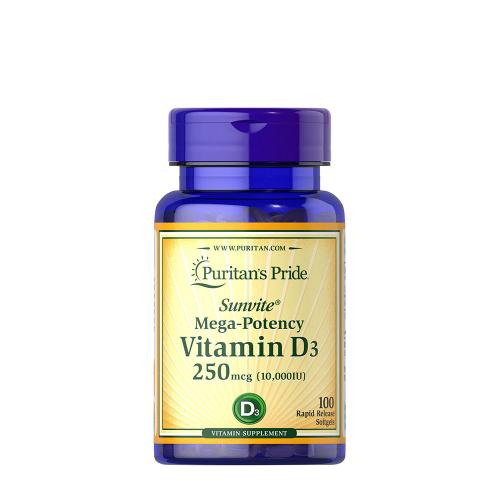 Puritan's Pride Vitamin D3 10000 IE (250 mcg) Weichkapsel (100 Weichkapseln)