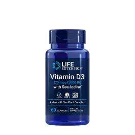 Life Extension Vitamin D3 with Sea-Iodine™ (60 Kapseln)