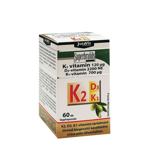 JutaVit Vitamin K2+D3+K1 (60 Softgels)