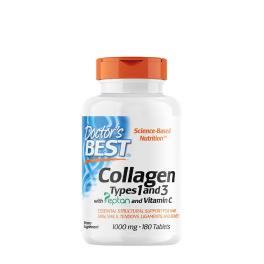   Doctor's Best Kollagen Typ I und III + Vitamin C 1000 mg Tablette - Collagen Types 1 and 3 (180 Tabletten)