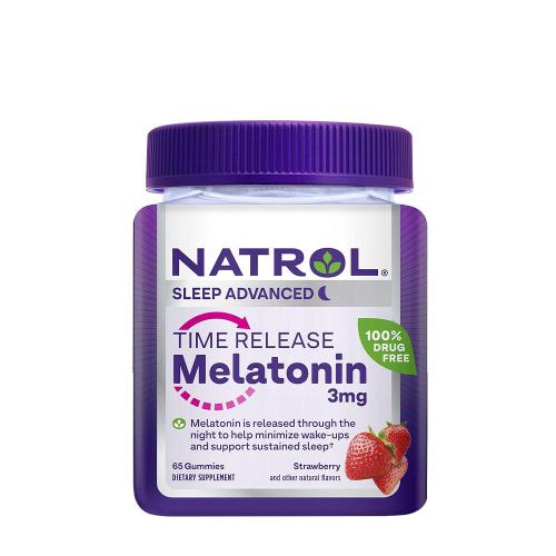 Natrol Melatonin Gummy 3 mg  (65 gummibonbons, Erdbeere)