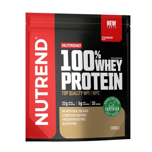 Nutrend 100% Whey Protein (1000 g, Erdbeere)