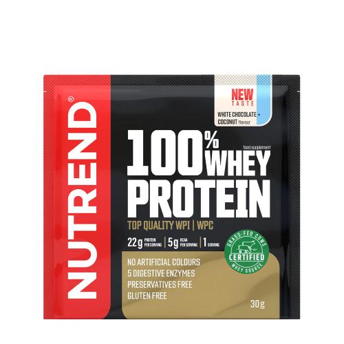 Nutrend 100% Whey Protein (30 g, Weiße Schokoladen-Kokosnuss)
