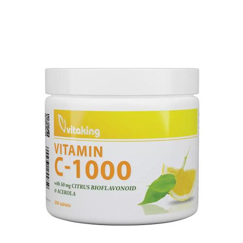 Vitaking Vitamin C 1000 mg with 50 mg Citrus Bioflavonoids and Acerola (200 Tabletten)