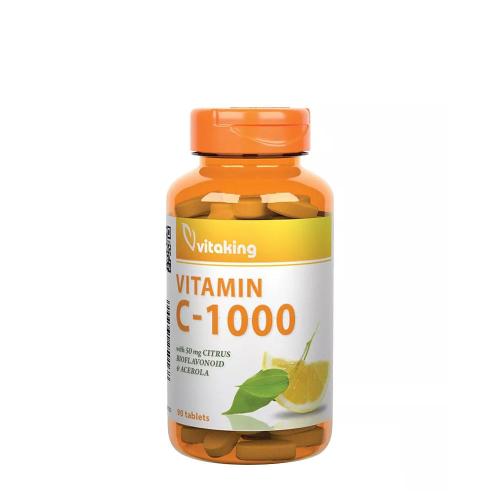 Vitaking Vitamin C 1000 mg with 50 mg Citrus Bioflavonoids and Acerola (90 Tabletten)