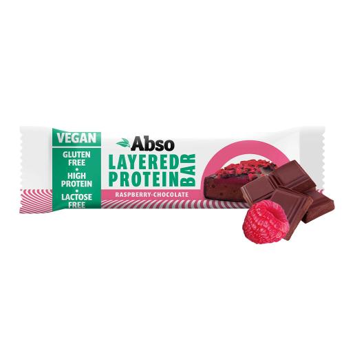 AbsoRICE AbsoBAR Layered Protein Bar - Vegan Protein Bar (50 g, Schokolade und Himbeere)