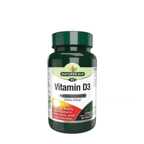 Natures Aid Vitamin D3 5000IU High Strength (60 Tabletten)