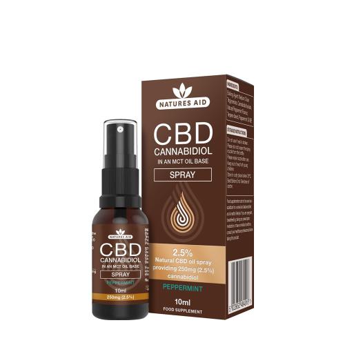 Natures Aid CBD Cannabidiol Spray 2,5% (10 ml, Pfefferminze)