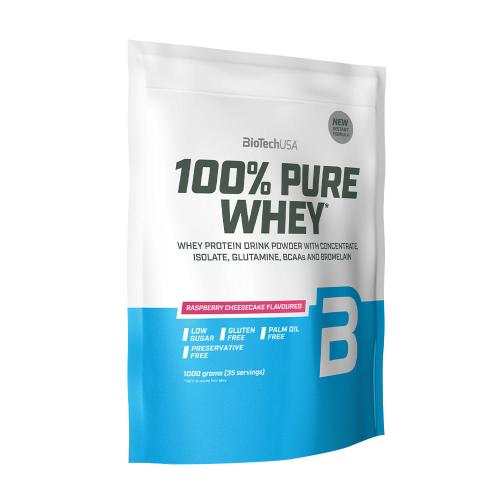 BioTechUSA 100% Pure Whey (1000 g, Himbeer-Käsekuchen)