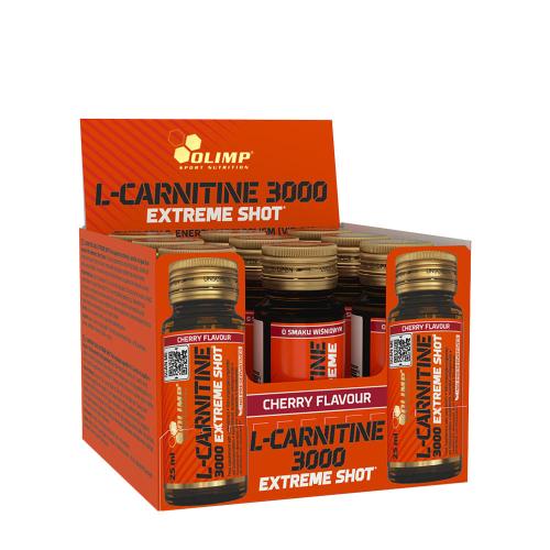 Olimp Sport L-Carnitine 3000 Extreme Shot Glass (9 x 25 ml, Kirsche)