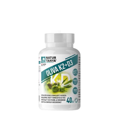 Natur Tanya NATUR TANYA OLIVA K2+D3 – VILÁGSZABADALOMMAL VÉDETT VITAMK7® K2-VITAMINNAL (40) (40 Softgels)