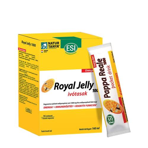 Natur Tanya NATUR TANYA ESI ROYAL JELLY - 1000 MG FRISS MÉHPEMPƠ FOLYÉKONY IVÓTASAKBAN + GESZTENYE MÉZ, FEKETE ÁFONYABOGYÓ, VIRÁGPOR, ACEROLA (16*10ml) (16 Sachet)