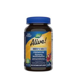   Nature's Way Alive!® Premium Men’s 50+ Gummy Multivitamin (75 Gummibonbons, Kirsche, Orange & Traube)
