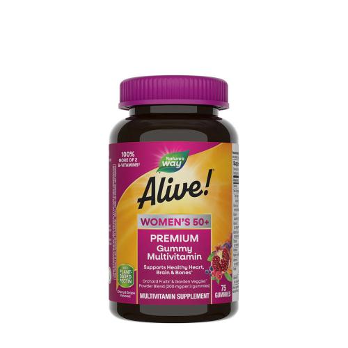 Natures Way Alive!® Premium Women’s 50+ Gummy Multivitamin (75 Gummibonbons, Kirsche & Weintraube)