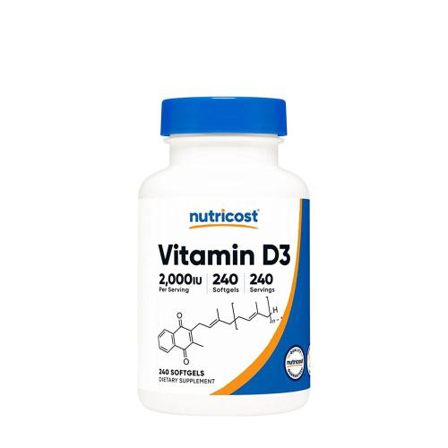 Nutricost Vitamin D3 2,000 IU (240 Weichkapseln)