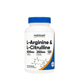   Nutricost NUTRICOST L-ARGININE + L-CITRULLINE CAPSULES 750 MG (120 Caps) (120 Kapseln)