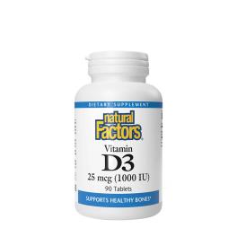 Natural Factors Vitamin D3 25 mcg (1,000 IU) (90 Tabletten)