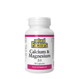   Natural Factors Calcium & Magnesium 2:1 Plus Vitamin D3 (90 Kapseln)