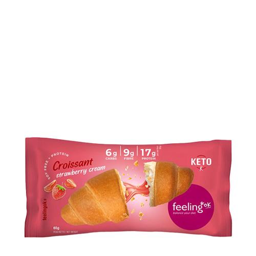 FeelingOK High Protein Croissant (65 g, Erdbeercreme)