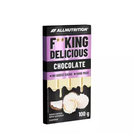   ALLNUTRITION Fitking Delicious Chocolate (100 g, Weiße Schokoladen-Kokosnuss)